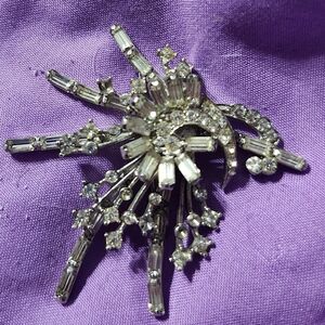 Vtg Charles Reis Co Sterling Silver Spray Baguettes